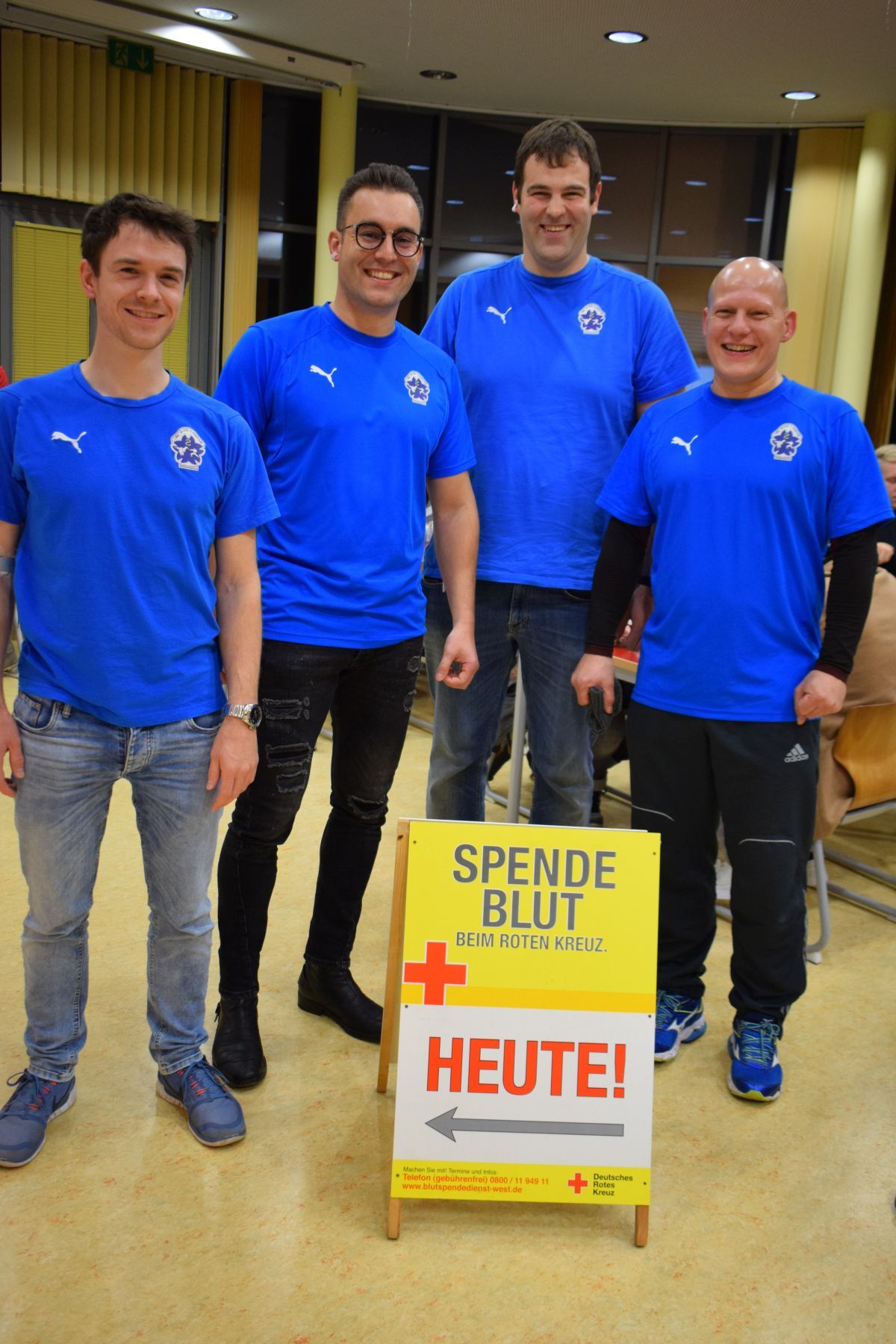 Das Team der Judoabteilung des 1. JJJKC Hassloch beim Blutspenden. Dafür ein herzliches "Danke".